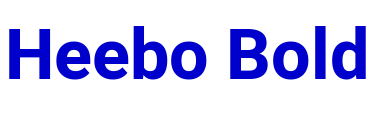 Heebo Bold police de caractère